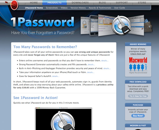 22 Website Designs Inspired by Apple.com 1password 2