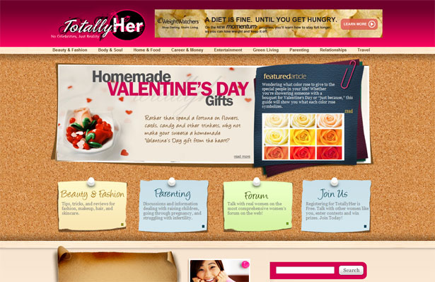 30 Desktop and Office Themed Website Designs totally her totally real totallyhercom 1232738933617