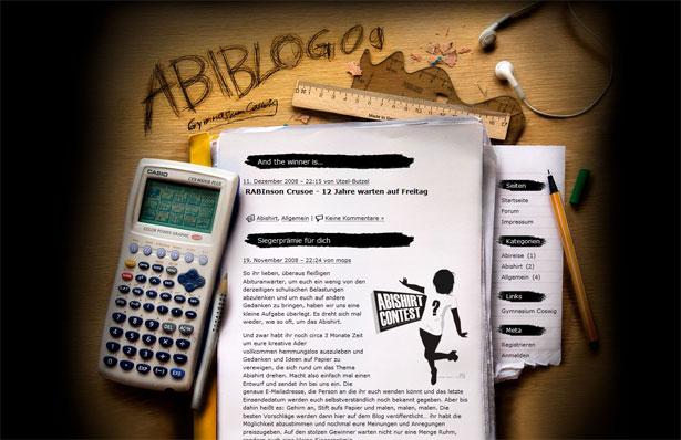 30 Desktop and Office Themed Website Designs abiblog 09 gymnasium coswig 1232738943645