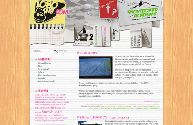 30 Desktop and Office Themed Website Designs snowboard szkola snowboardu szkola snowboardowa klub snowboardowy informacje beskidzka szkola snowboardu 1232738951624