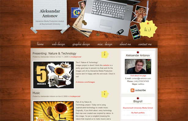 30 Desktop and Office Themed Website Designs aleksandar antonov 1232739210807