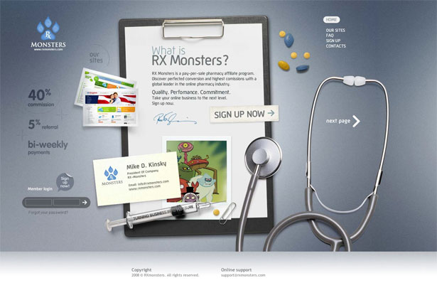 30 Desktop and Office Themed Website Designs rx monsters 1232739829118