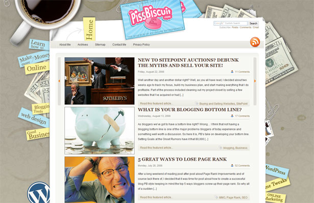 30 Desktop and Office Themed Website Designs thepissbiscuitcom 1232740274405