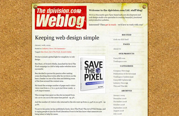 30 Desktop and Office Themed Website Designs the dpivisioncom ltd weblog 1232740525076