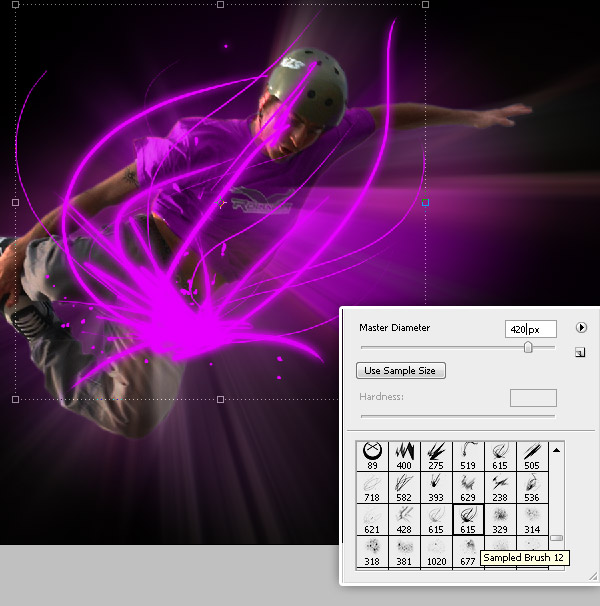 Create A Glowing Extreme Wallpaper in Photoshop roller 11