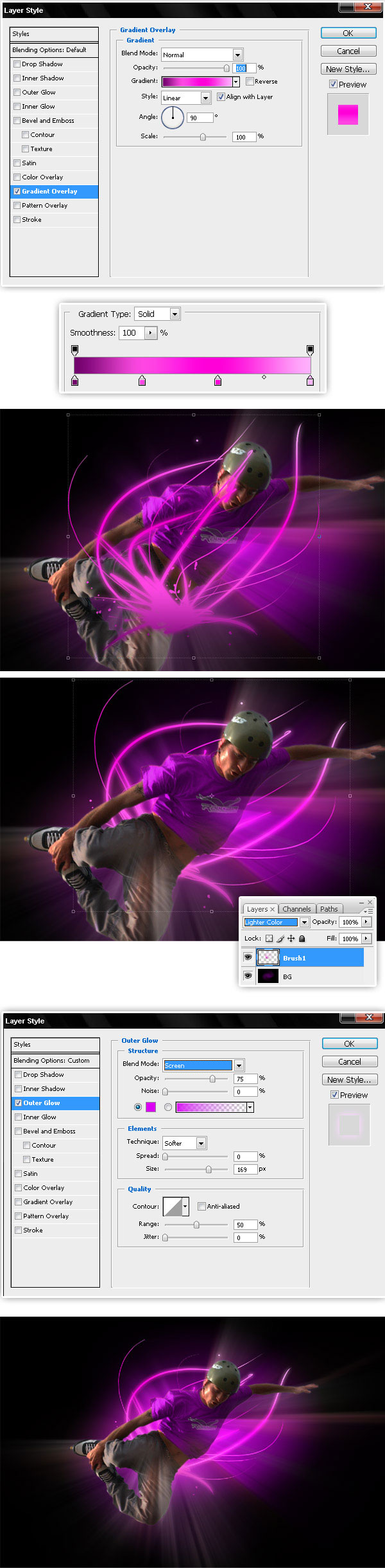 Create A Glowing Extreme Wallpaper in Photoshop roller 12