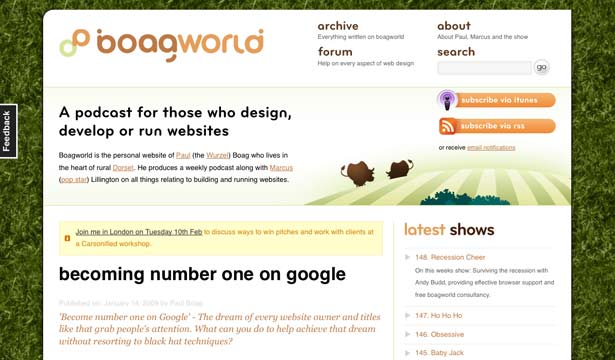 7 Great Podcasts for Web Designers Boagworld Screenshot