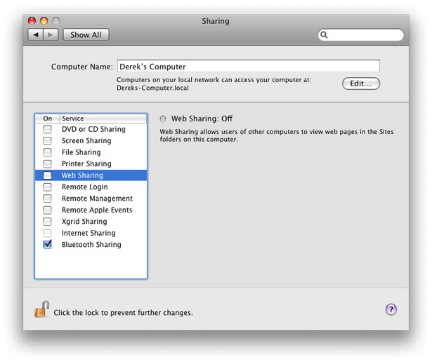 Quick and Easy WordPress Development on a Mac with MAMP system settings sharing