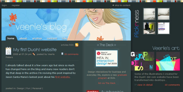 13 Characteristics of Outstanding Blog Design veerle