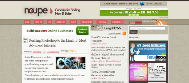 13 Characteristics of Outstanding Blog Design noupe