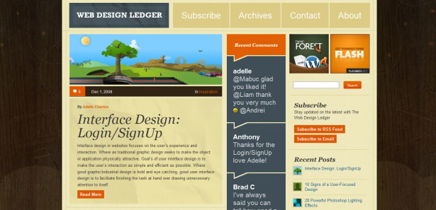 13 Characteristics of Outstanding Blog Design ledger