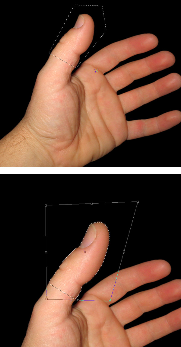Peeling a Hand in Photoshop hand 2