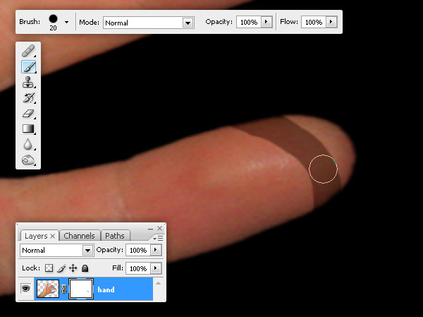 Peeling a Hand in Photoshop hand 7