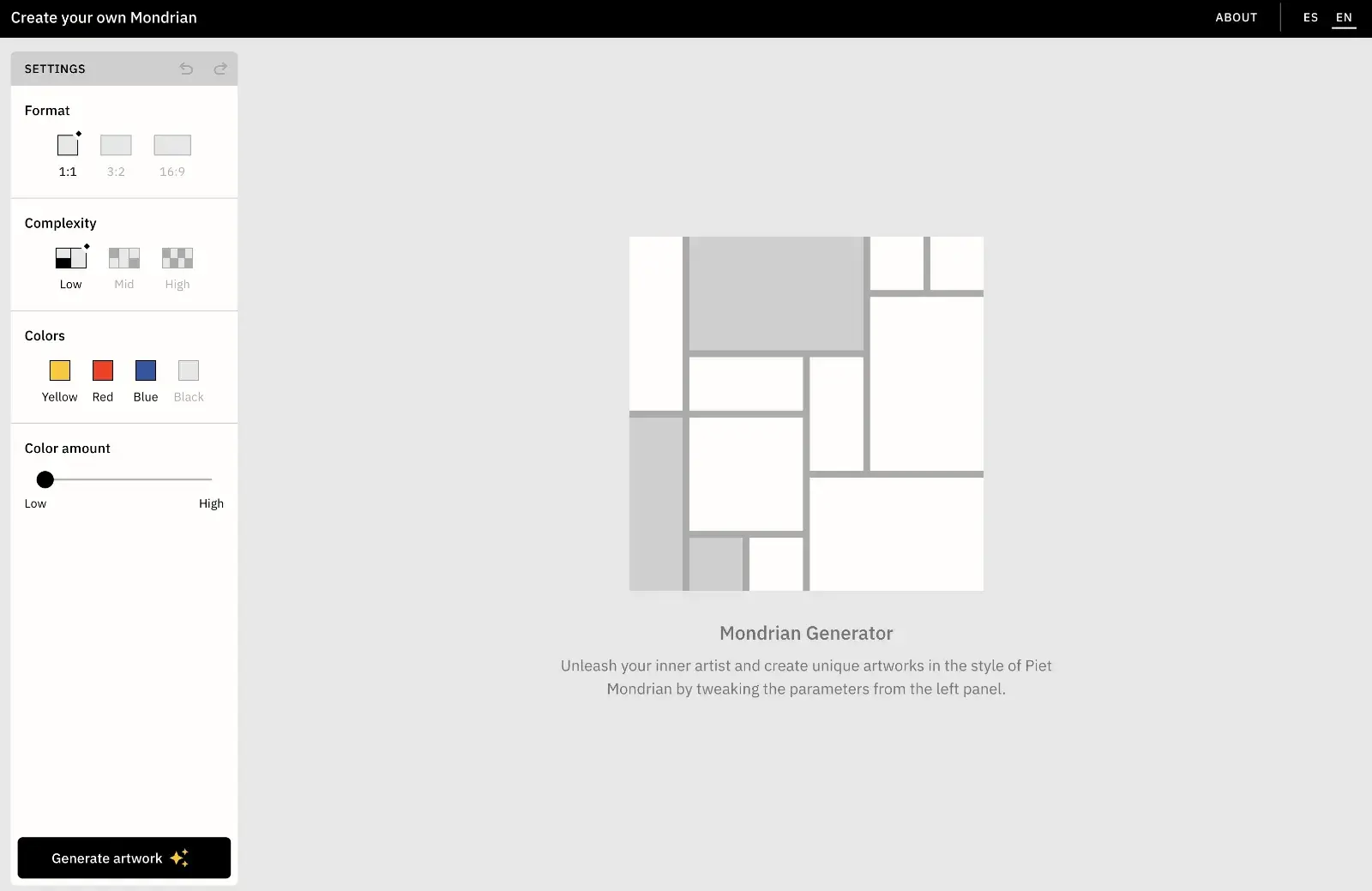 Exciting New Tools for Designers, October 2023 Mondrian Generator