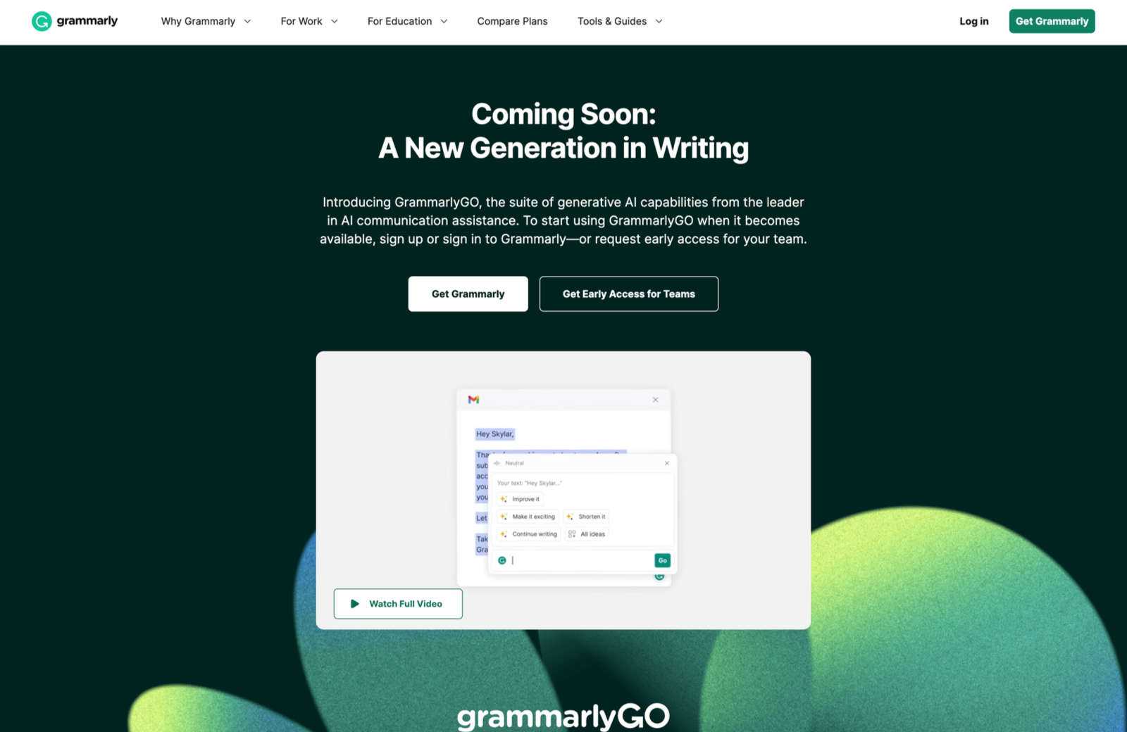 Exciting New Tools For Designers, April 2023 GrammarlyGo