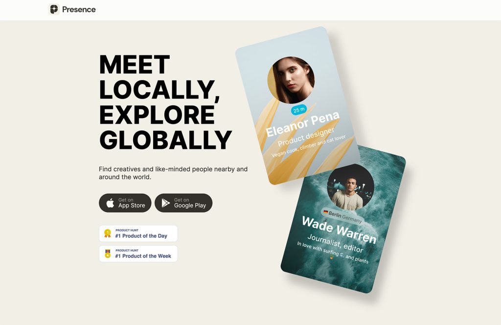 20 Best New Websites, February 2024 02 presence