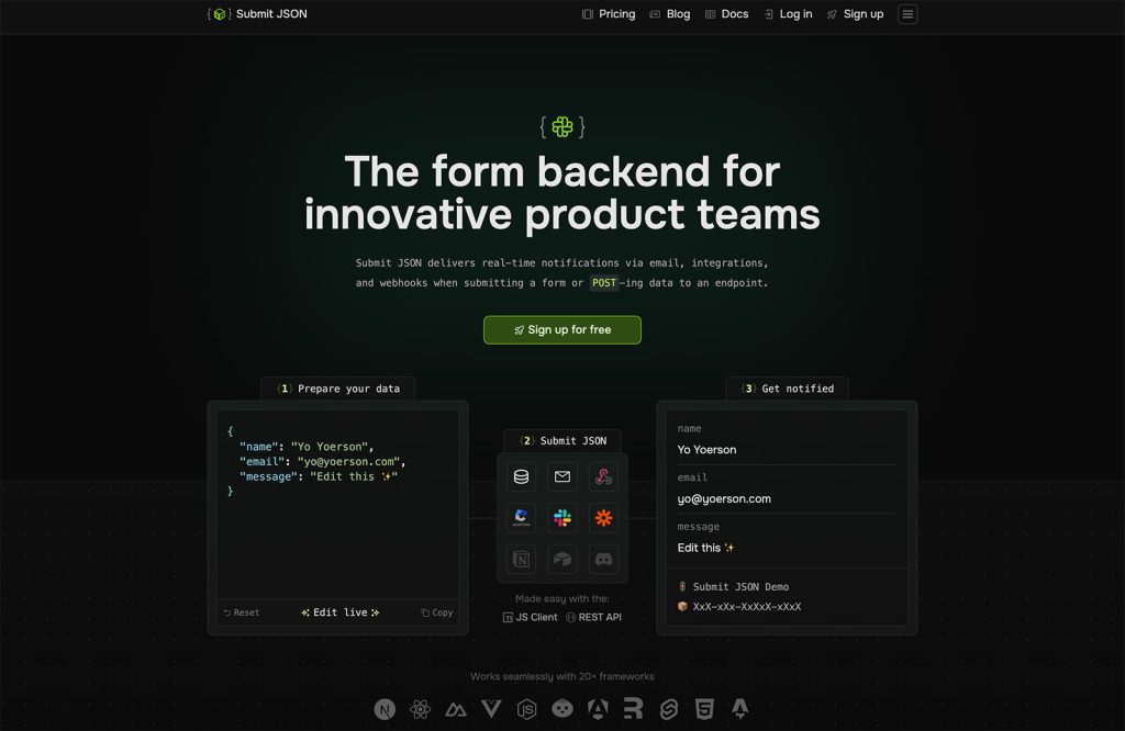 Exciting New Tools for Designers, February 2024 15 submitjson