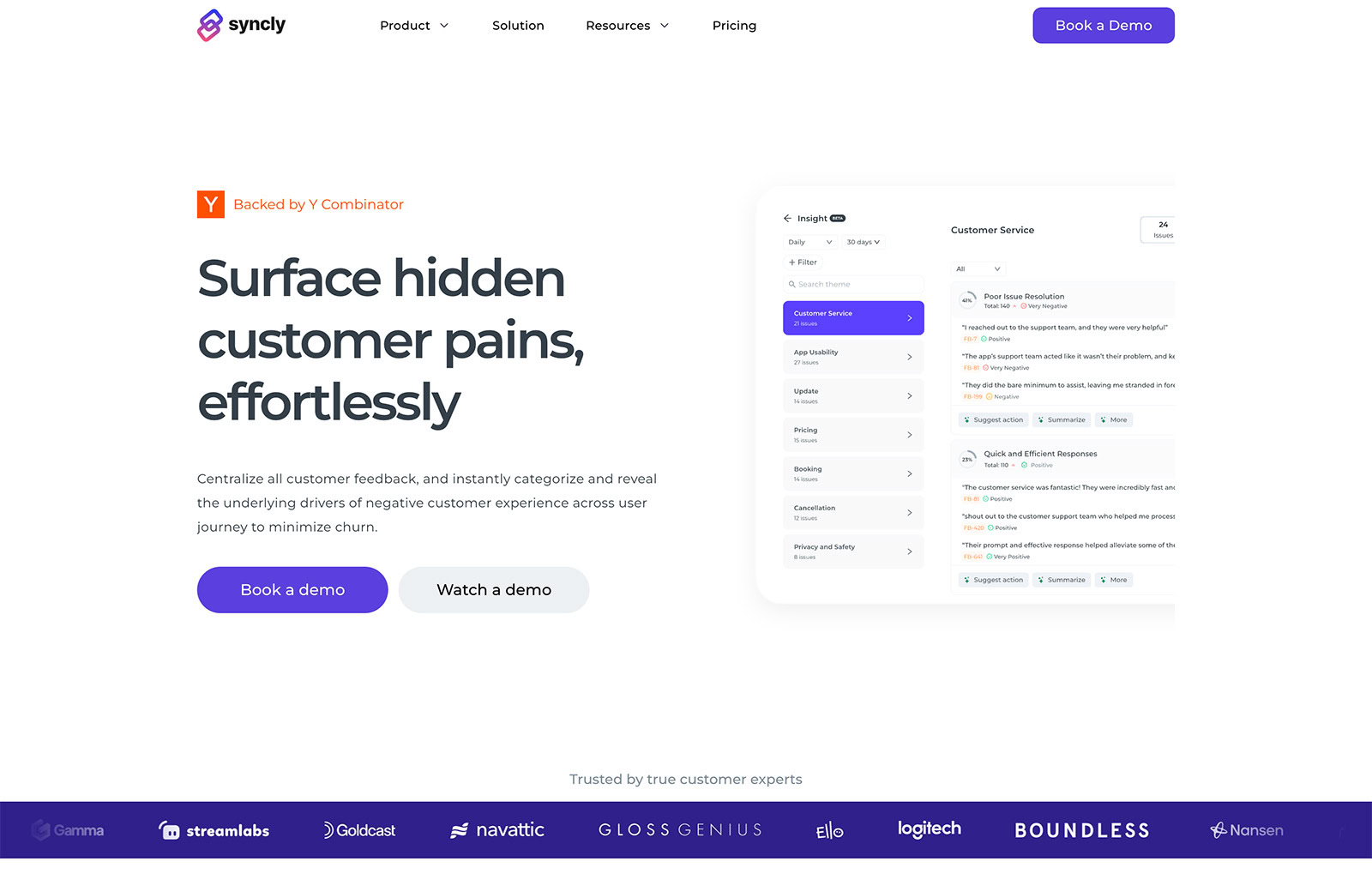 Exciting New Tools for Designers, October 2024 The Syncly platform could help you pinpoint and eliminate causes of customer dissatisfaction by using AI to analyze and categorize user feedback automatically.