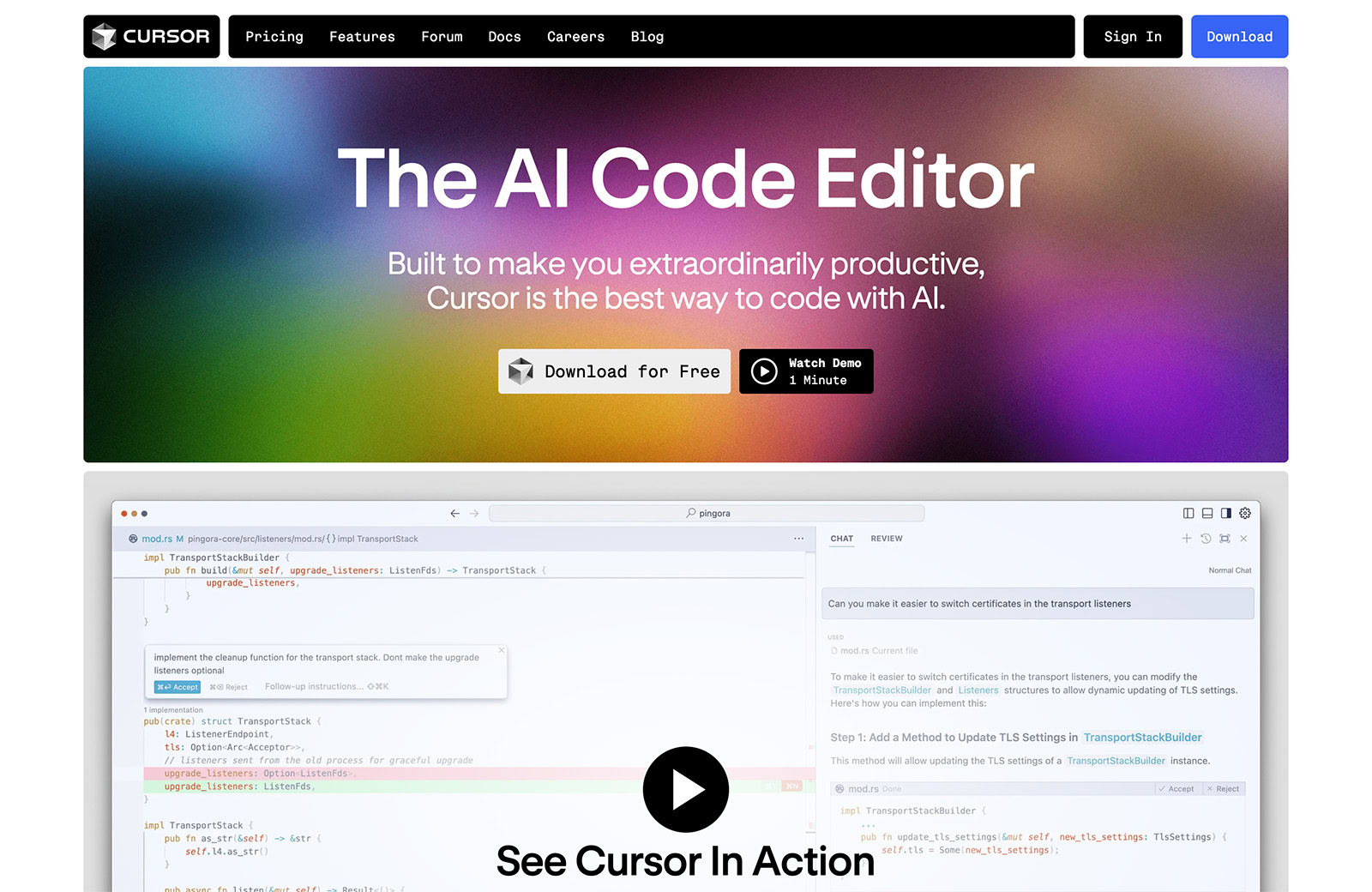 Exciting New Tools for Designers, October 2024 Cursor is an AI code editor. Its autocomplete offers suggestions based on your most recent edits, and it will write code from natural language prompts.