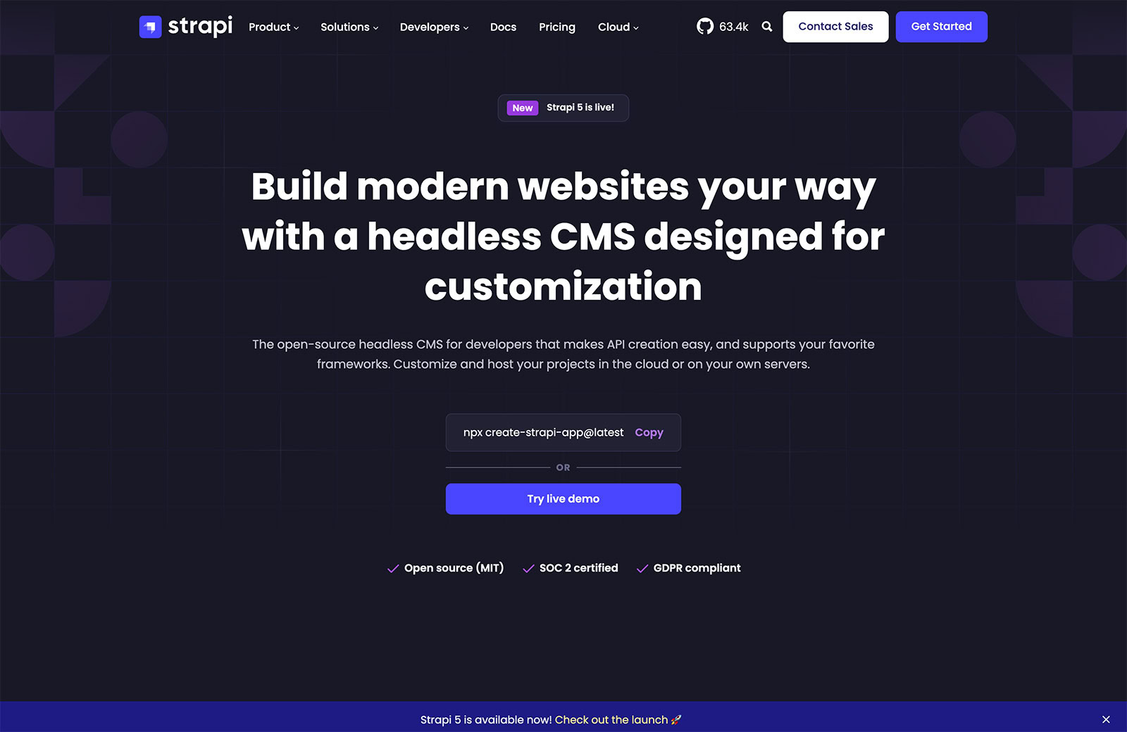 Exciting New Tools for Designers, October 2024 Strapi headless CMS has been around for a while now, and last week saw the launch of version 5.0