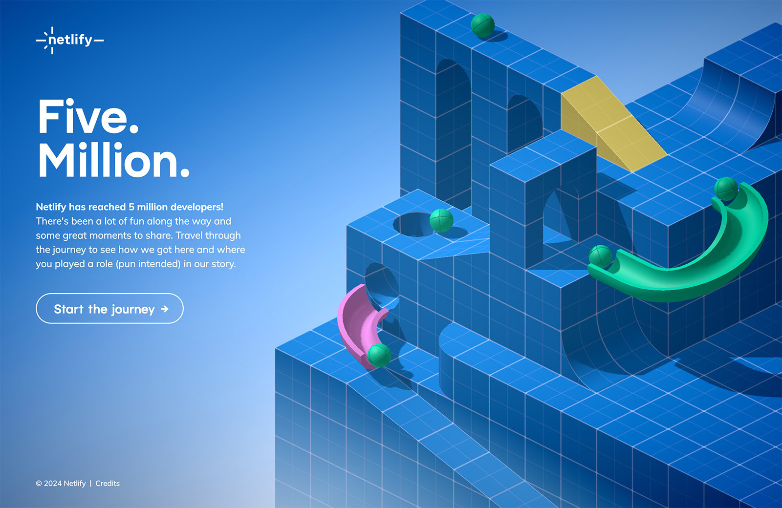 The Netlify platform is celebrating reaching 5 million developers with this interactive game.