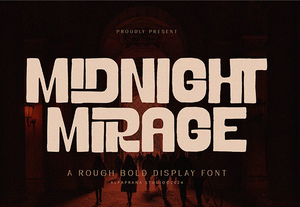 10 Free Resources for Web Designers, January 2025 midnight mirage font