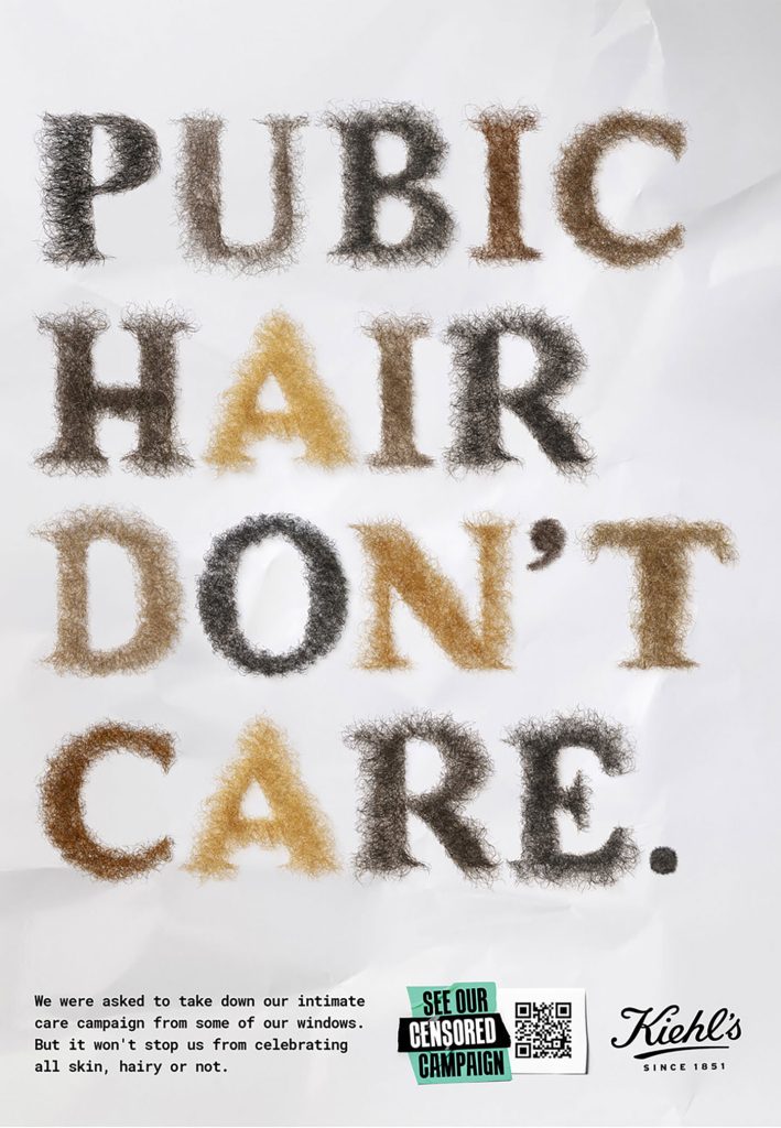 Kiehl's Unveils "Pubic Display Type": The Font We Never Knew We Needed, but Apparently Do f