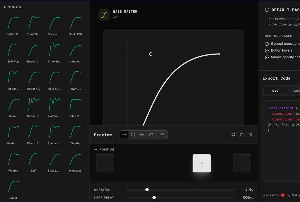 Novas ferramentas emocionantes para designers, dezembro de 2025 Captura de tela do Easymaster