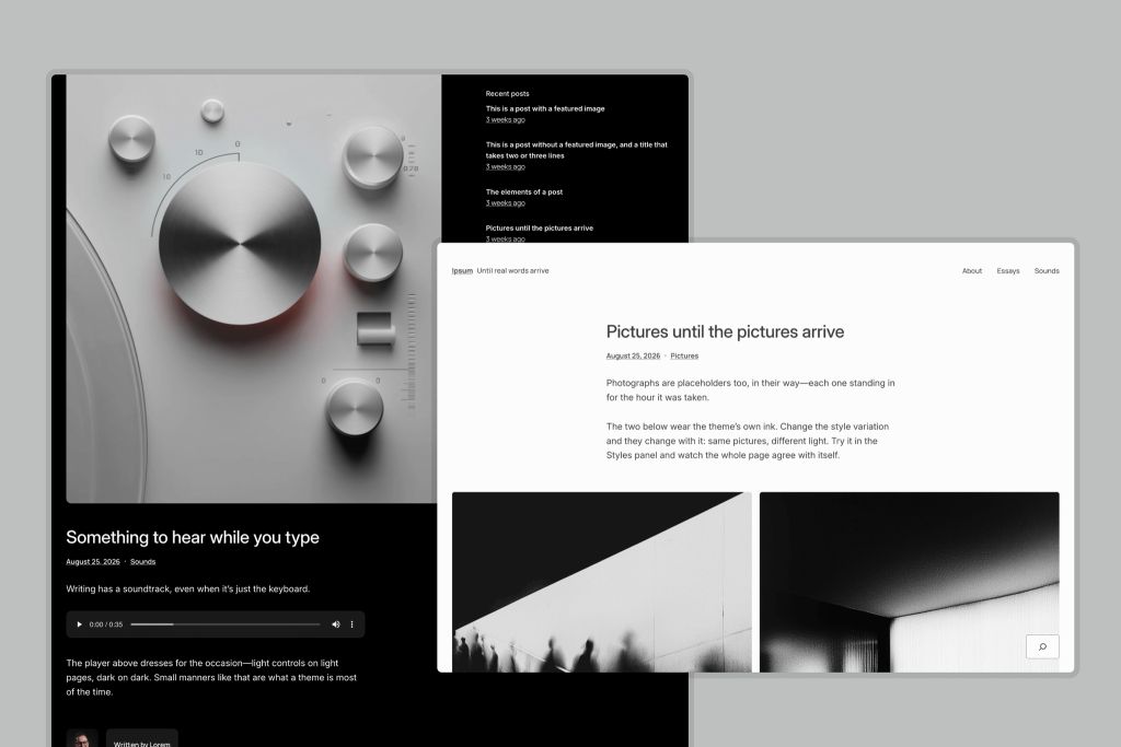 Today, WordPress Ended a 16-Year Tradition... Meet Ipsum! Ipsum theme preview page details 2 2048x1365 1